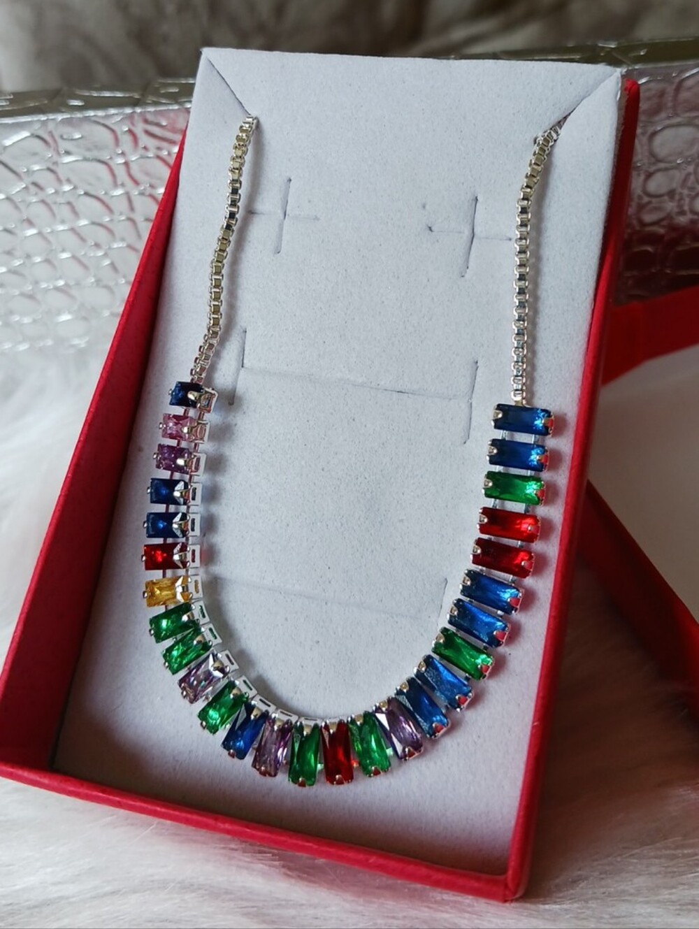 Rainbow Gemstones STERLING SILVER Plated Adjustable Bracelet
